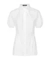 Dolce & Gabbana Short Puff-sleeves Shirt In White