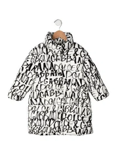Pre-owned Dolce & Gabbana Babies' Puffer Coat In White