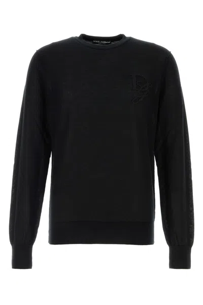 DOLCE & GABBANA MAGLIONE IN CASHMERE NERO  UOMO