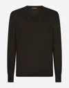 Dolce & Gabbana Pull Scollo V In Grey
