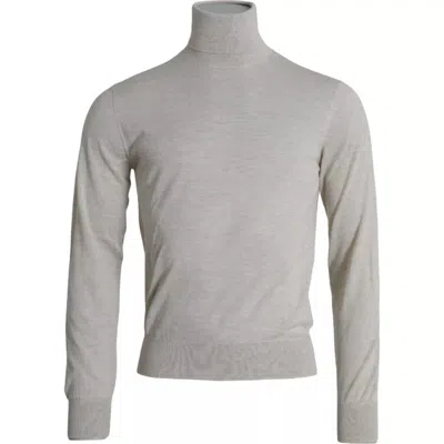 Pre-owned Dolce & Gabbana Pullover Beige Cashmere Turtleneck Men's Sweater ()