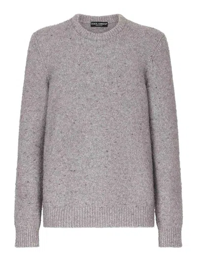 Dolce & Gabbana Crew-neck Long-sleeve Jumper In Grey