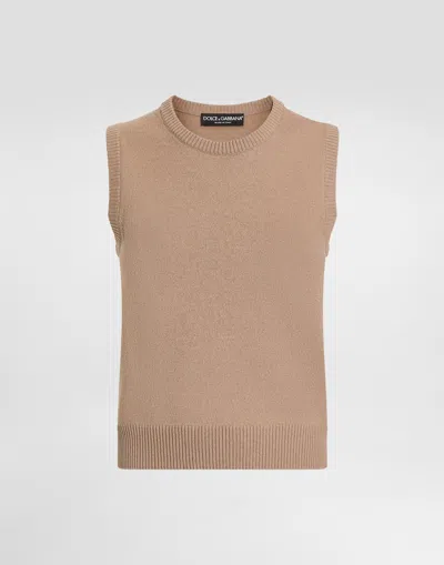 Dolce & Gabbana Pullover In Cashmere In Brown