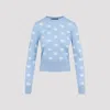 Dolce & Gabbana Light Blue Wool And Silk Jacquard Sweater In Blue