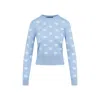 Dolce & Gabbana Light Blue Wool And Silk Jacquard Sweater In Blue