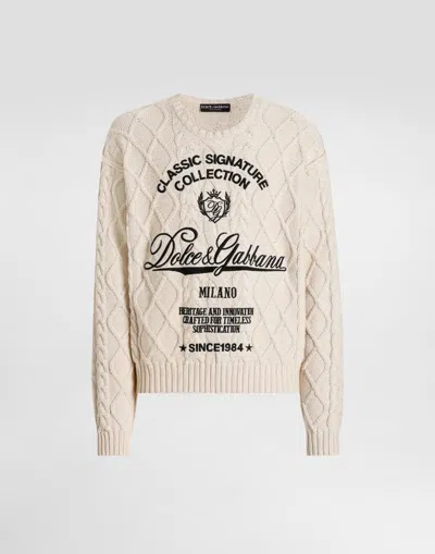 DOLCE & GABBANA PULLOVER WITH INTERWOVEN PATTERN