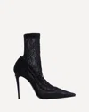Dolce & Gabbana Lollo 105 Lace Ankle Boots In Black