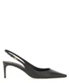 Dolce & Gabbana Women Black Goatskin Lollo Slingback In Multi