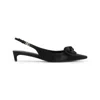 Dolce & Gabbana Satin Slingbacks With Bow Detail In Black