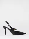 Dolce & Gabbana 90 Dg Buckle Slingback Leather Pumps In Black