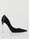 Dolce & Gabbana Silk Satin Pointed Toe Pumps With Transparent Stiletto Heel In Black