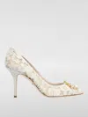 Dolce & Gabbana Canvas And Suede Sneakers In Weiss