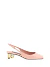 Dolce & Gabbana Pink Décolleté With Dg Logo On The Heel In Shiny Leather Woman In Pink
