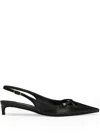 Dolce & Gabbana Nappa Leather Slingbacks In Black