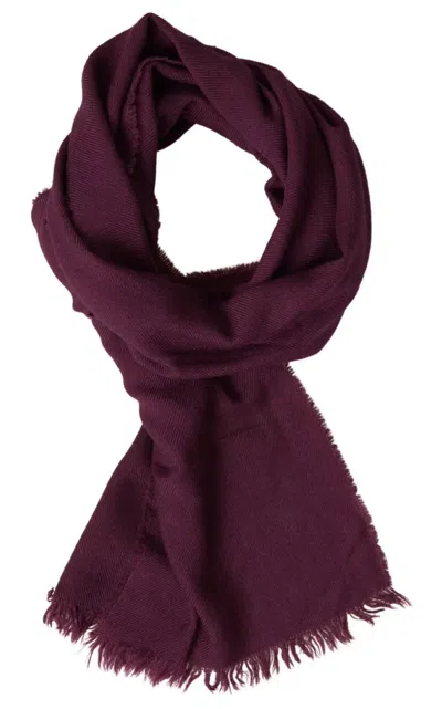 Pre-owned Dolce & Gabbana Purple Cashmere Knit Wrap Shawl Men's Scarf ()
