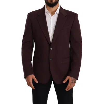 Dolce & Gabbana Purple Cotton Blazer In Red