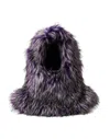 Dolce & Gabbana Purple Faux Fur Whole Head Wrap Women's Hat In Purple
