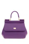 Dolce & Gabbana Purple Leather Medium Sicily Handbag