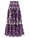 Dolce & Gabbana Maxi Skirt Dg In Purple