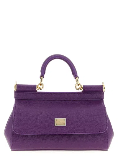 Dolce & Gabbana Purple Sicily Small Satchel