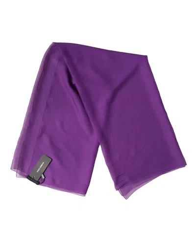 Dolce & Gabbana Purple Silk Neck Wrap Shawl Foulard 134cm X 131cm  Women's Scarf