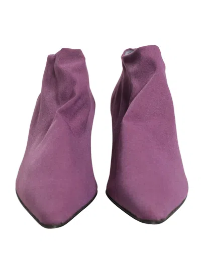 Dolce & Gabbana Purple Suede Ankle Boot