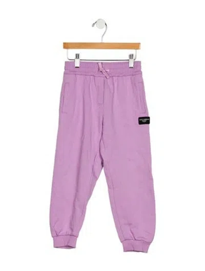 Pre-owned Dolce & Gabbana Babies' Purple Sweatpants With Drawstring Elastic Waist