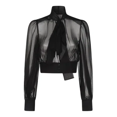 Dolce & Gabbana Black Silk Top