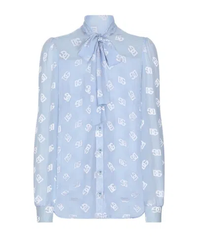 DOLCE & GABBANA DOLCE  GABBANA ALL-OVER DG LOGO JACQUARD SHIRT