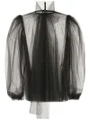 Dolce & Gabbana Mesh Turtleneck Shirt In Black