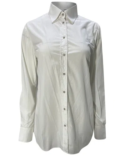 Pre-owned Dolce & Gabbana Pussy Bow Shirt, Size Eu, 40 (authentic Pre-loved)