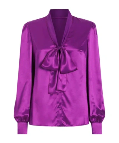 DOLCE & GABBANA PUSSYBOW-COLLAR SHIRT