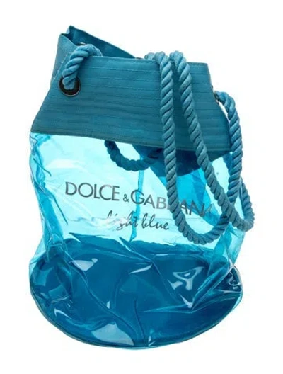 Pre-owned Dolce & Gabbana Pvc Backpack In Blue