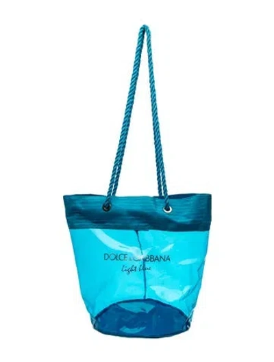 Pre-owned Dolce & Gabbana Pvc Tote In Blue