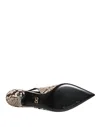 Dolce & Gabbana Python And Leather Slingback Heel In Black