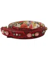 Dolce & Gabbana Python Bag Strap In Burgundy
