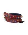 Dolce & Gabbana Red Exotic Leather Crystals Bag Sh In Red