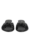 Dolce & Gabbana Python Leather Heel Slide In Black