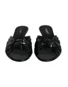 Dolce & Gabbana Python Leather Heel Slide In Black