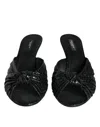 Dolce & Gabbana Python Leather Heel Slide In Black