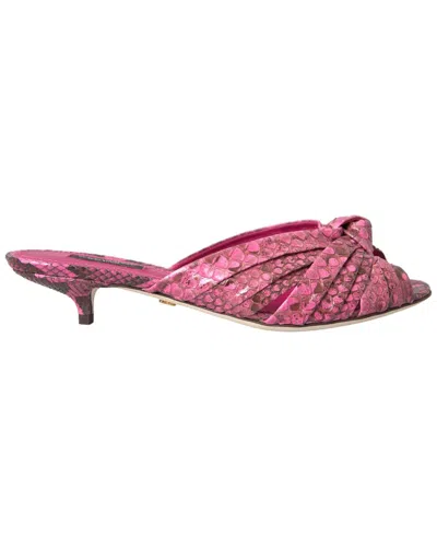 Dolce & Gabbana Python Sandal In Pink