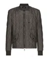 Dolce & Gabbana Quilted Bomber Jacket In Black