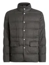 Dolce & Gabbana Quilted Down Jacket In Gray