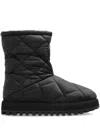 Dolce & Gabbana Quilted-effect Logo-detail Boots In Black