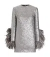 Dolce & Gabbana Feather-trim Mini Dress