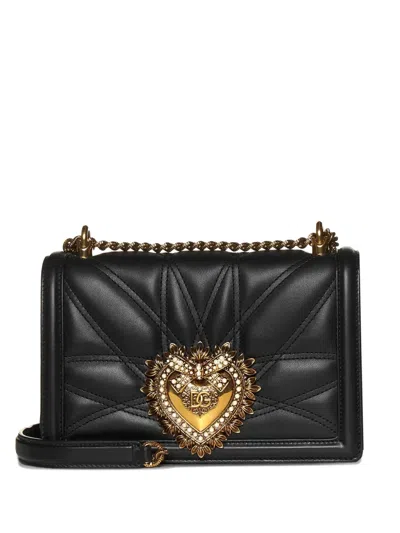 Dolce & Gabbana Quilted Heart-embellished Shoulder Bag