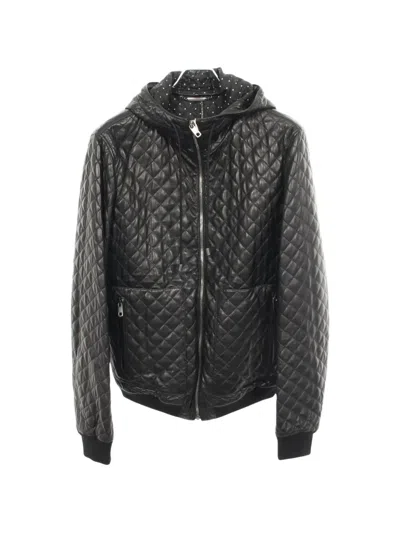 Pre-owned Dolce & Gabbana Quilted Hooded Jacket In Black