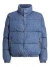 Dolce & Gabbana Puffer Jacket In Denim In Blue