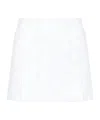 Dolce & Gabbana Quilted Jacquard Miniskirt In Natural White