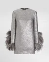 Dolce & Gabbana Women's Short Silver ml Dress In Silver